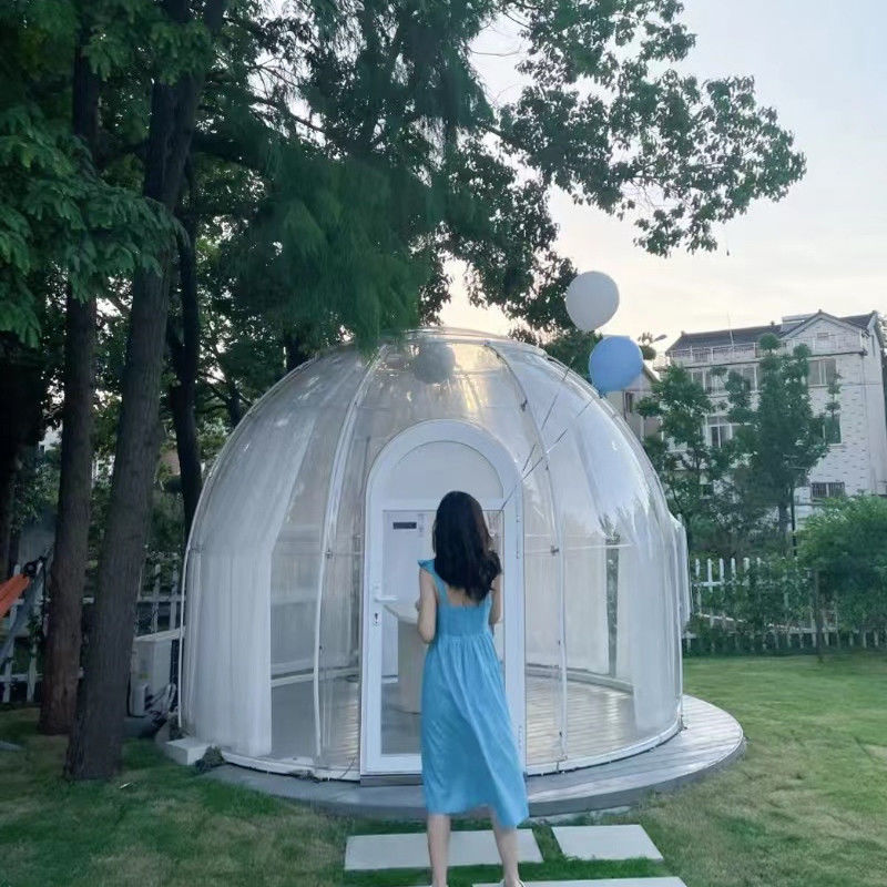 PC Clear Dome House Наружные пузырьки с алюминиевым окном и светодиодным освещением