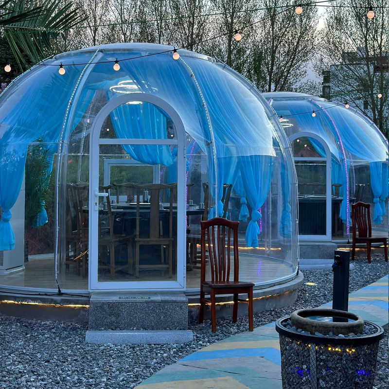 PC Clear Dome House Наружные пузырьки с алюминиевым окном и светодиодным освещением
