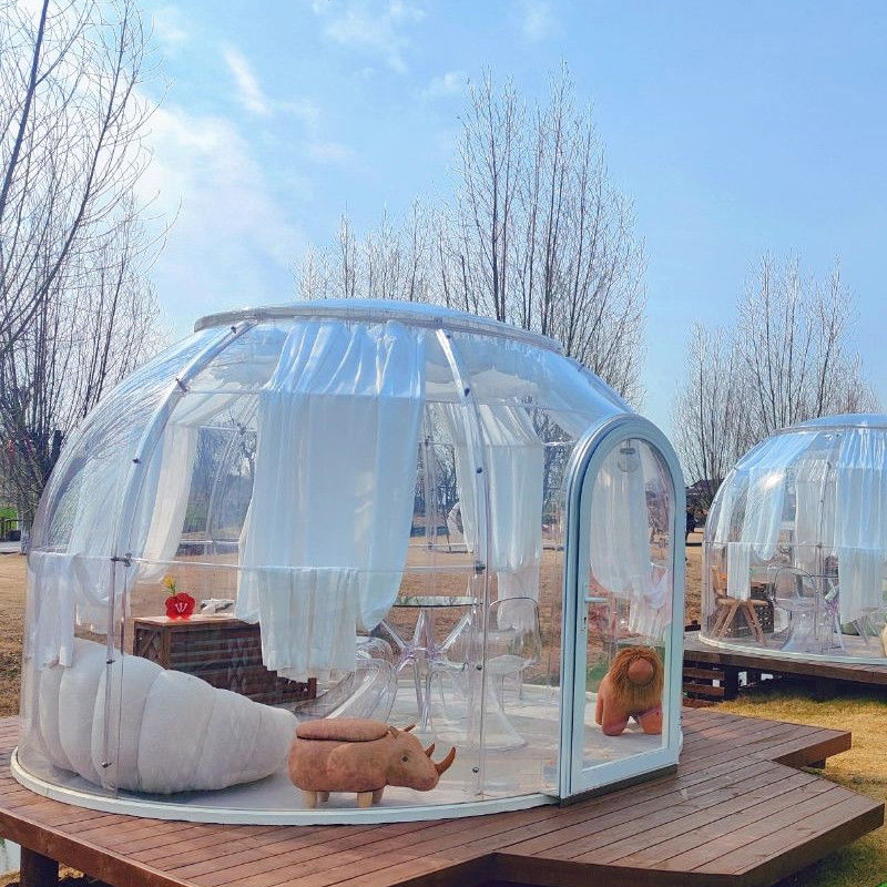 3m x 2.3m Clear Dome House Igloo Bubble Tent с вечеринками и мероприятиями