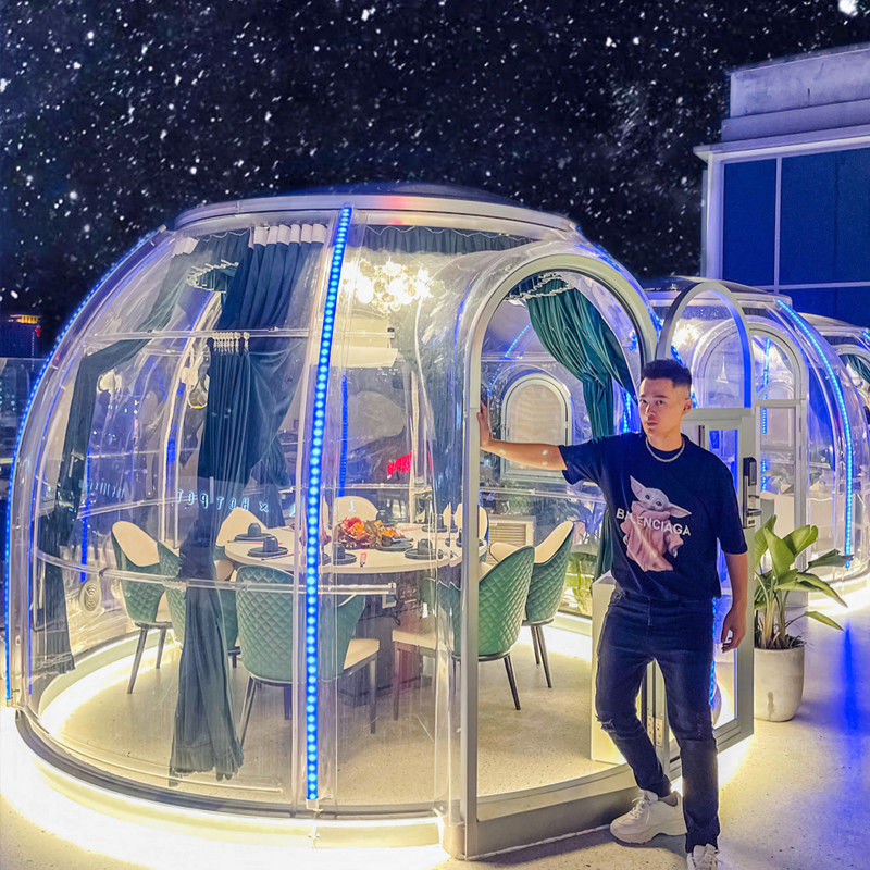 3m x 2.3m Clear Dome House Igloo Bubble Tent с вечеринками и мероприятиями