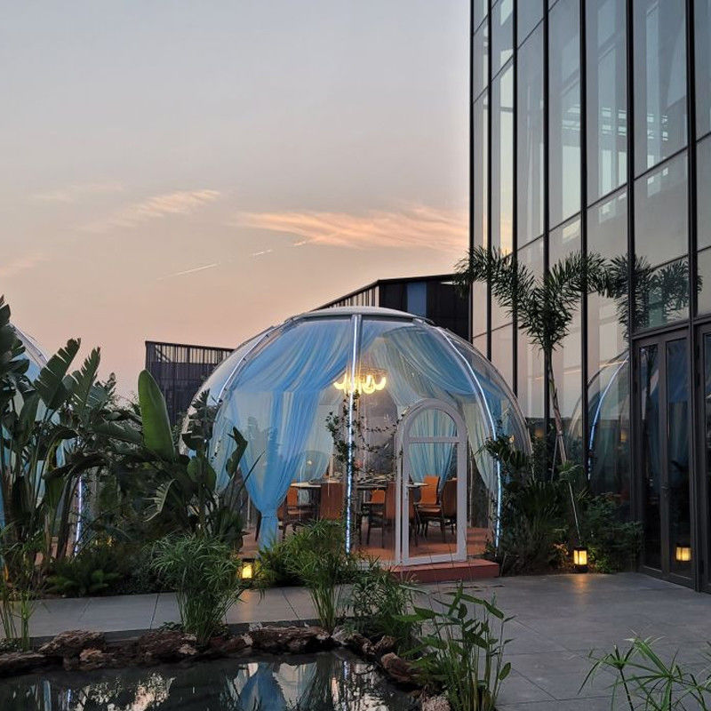PC Dome House Glamping Bubble Tent для кемпинга на открытом воздухе и вечеринок на заднем дворе