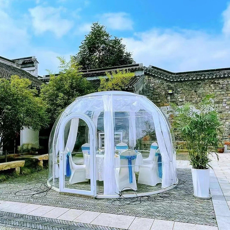 PC Dome House Glamping Bubble Tent для кемпинга на открытом воздухе и вечеринок на заднем дворе