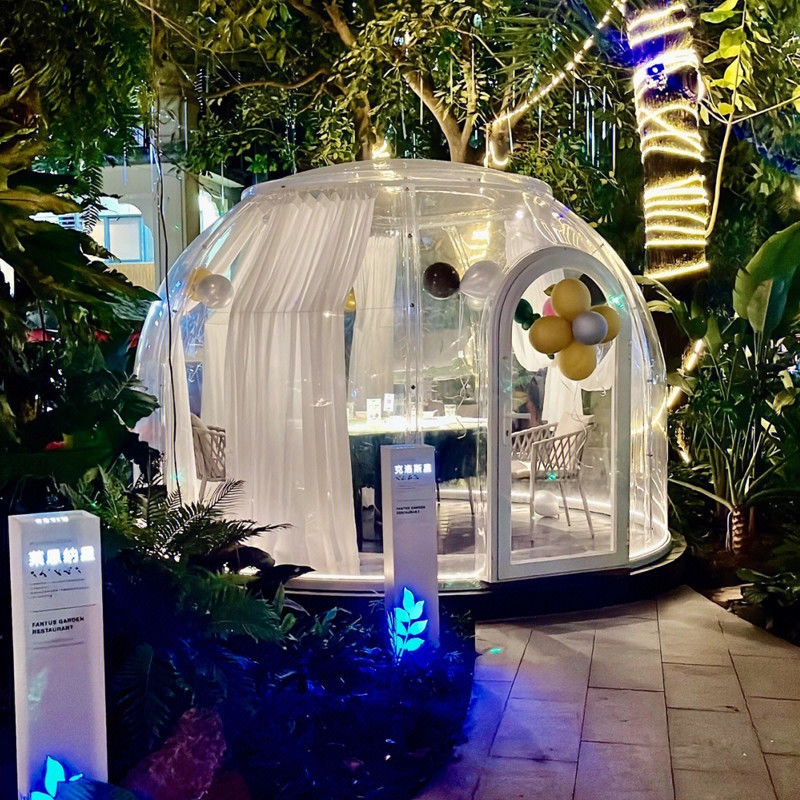 PC Dome House Glamping Bubble Tent для кемпинга на открытом воздухе и вечеринок на заднем дворе